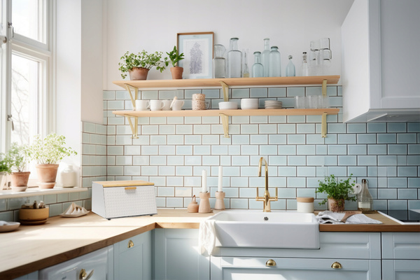 CHLEBAK HIBISCO - EMALIOWANY Z POKRYWĄ BAMBUSOWĄ 35,5 x 17 x 19,5 CM BIAŁY *8886