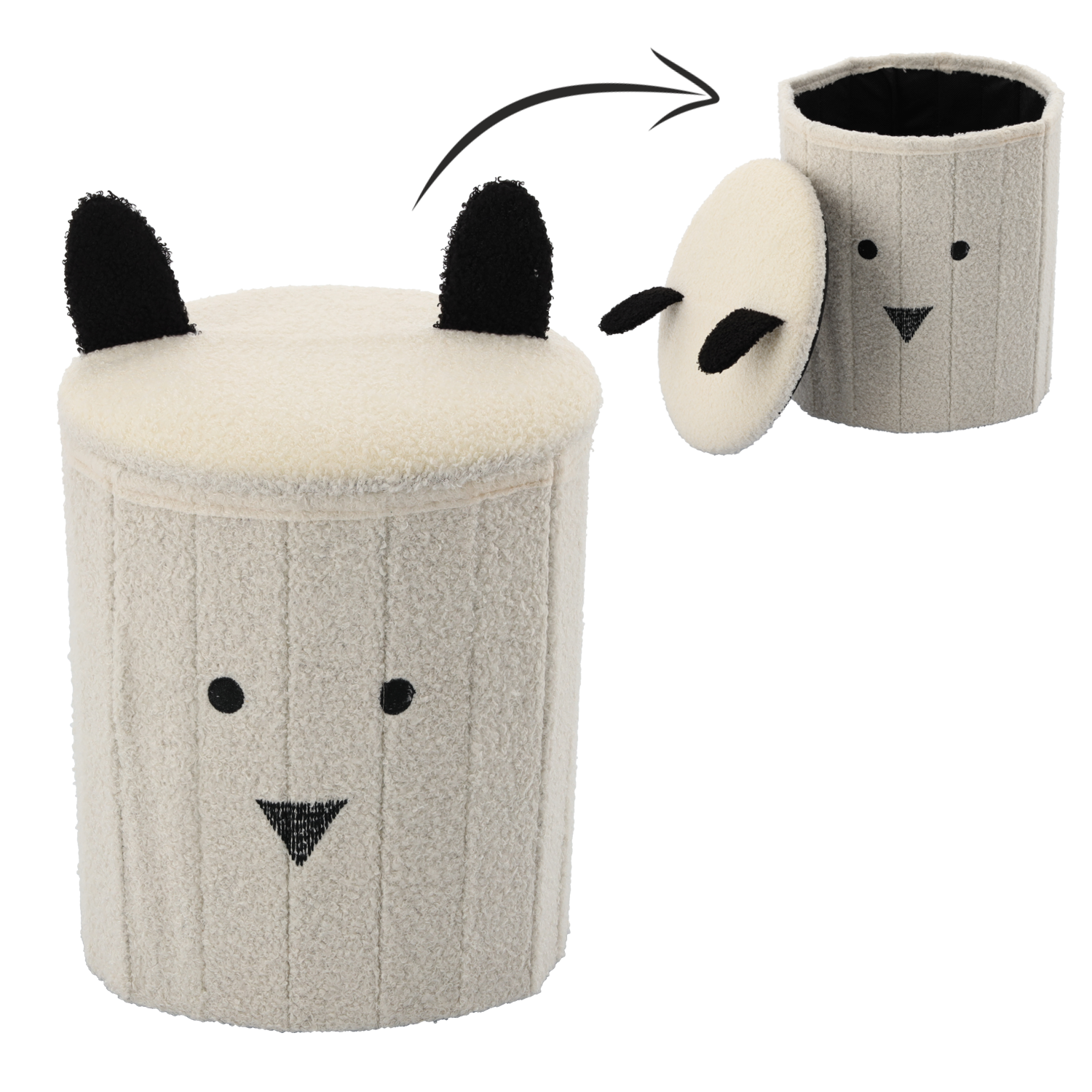 SKŁADANA PUFA ZE SCHOWKIEM 28 x 28 x 34 CM BIAŁA *4243 pol_pl_SKLADANA-PUFA-ZE-SCHOWKIEM-28-x-28-x-34-CM-BIALA-4243-3961_1