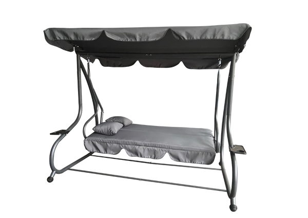 BALANSIERA PENTRU GRĂDINĂ 210 x 120 x 170 cm ANTRACIT CU FUNCȚIE DE PAT *3101