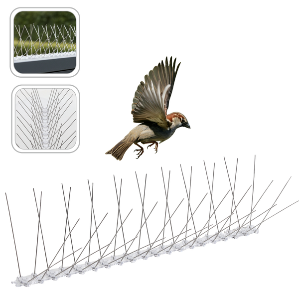 BIRD SPIKES 50 CM 40 SPIKES pack=12pcs