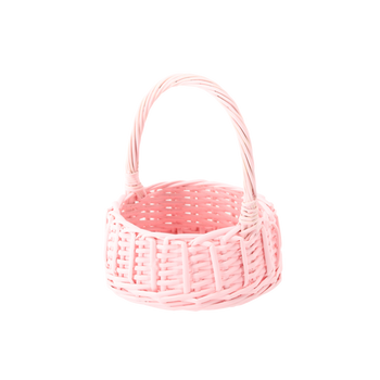 COS DIN RATTAN 19 x 19 x 8,5/23 CM CU MÂNER - ROZ *8314