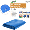 PLACHETKA 5 x 5 M (+/- 5%) 50GSM 3%UV MODRÁ *4119