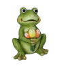 FIGURKA OGRODOWA - ŻABA Z TULIPANAMI SIEDZĄCA 27,5 x 18,5 x 35 CM *7522