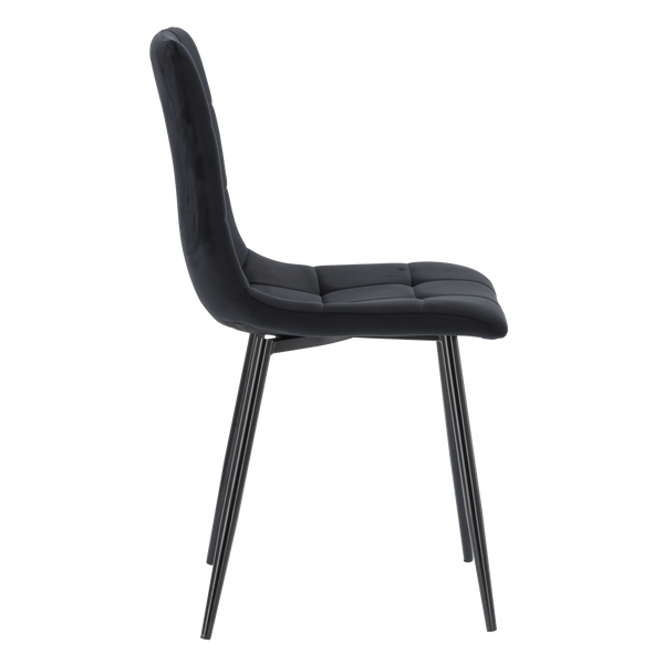 KRZESŁO NOWOCZESNE WELUROWE CZARNE *2951