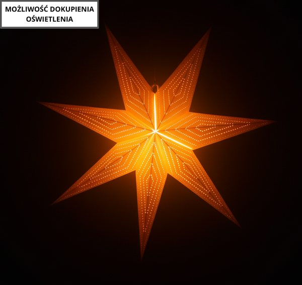 PAPER DECORATIVE STAR 60 CM GOLD