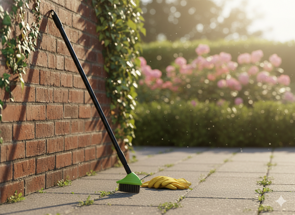 TELESCOPIC BRUSH FOR WEEDS / PAVING STONES 3IN1