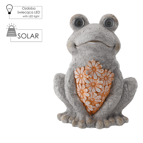 ZÁHRADNÁ FIGÚRKA - ŽABA S SVETIACIMI OČAMI 27,3 x 20,8 x 34,5 CM LED *7461