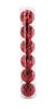 SET OF 6 SHINY BAUBLES 6 CM RED/GOLD/SILVER