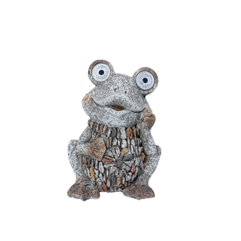 ZAHRADNÍ FIGURKA - ŽABKA S SVÍTÍCÍMI OČIMA 14 x 12 x 18,5 CM LED balení=4ks *7942
