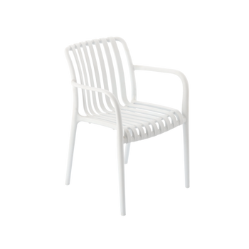 ZÁHRADNÁ STOLIČKA 45,5 x 57 x 45 / 81 CM BIELA *8656