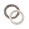 VIDLICOVÝ VĚNEC 35 CM BÍLÝ / ŠEDÝ *9371