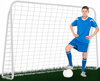 FUTBALOVÁ BRÁNA "CHAMPIONS" S IVOU - 213 x 152 x 75 CM *3395