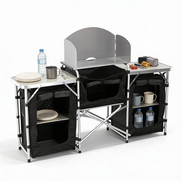 FOLDING CAMPING KITCHEN 175 x 40 x 111 CM