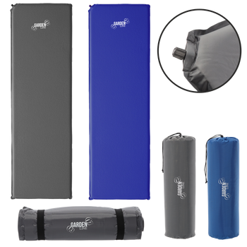 MATA TURYSTYCZNA SAMOPOMPUJĄCA 180 x 50 x 2.5 CM 850 G CIEMNA NIEBIESKA / SZARA