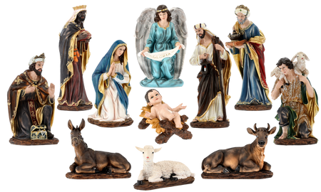 SET OF CHRISTMAS FIGURINES 11 PCS TO 110 CM