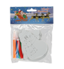 KPL. 3 DECORAȚIUNI DE CRĂCIUN PENTRU PENDULARE "FĂ-O ÎNȘUZI" CU 4 MARKERE MOȘ CRĂCIUN/RUDOLF/SOCECĂ ambalaj=12buc *7083