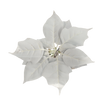 FLOARE ARTIFICIALĂ - STEAUA BETLEEMULUI 25 CM PE CLIP SILVER ambalaj=12 buc *3290