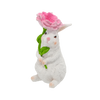 OZDOBNA FIGURKA - ZAJĄC Z KWIATKIEM 7 x 8 x 14,7 CM MIX 2 KOLORÓW opak=4 szt *8227
