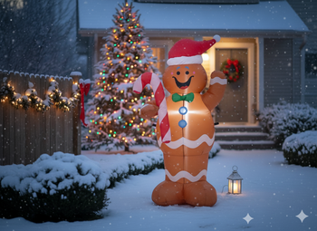 INFLATABLE GINGERBREAD MAN LED