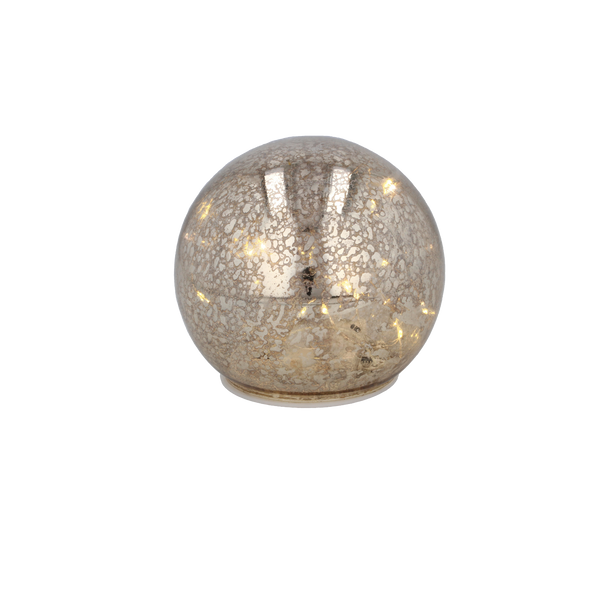 ORNAMENT DE CRĂCIUN - BOL LED AURIU DIN STICLĂ 12 CM *1242