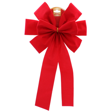 CHRISTMAS BOW RED 22CM