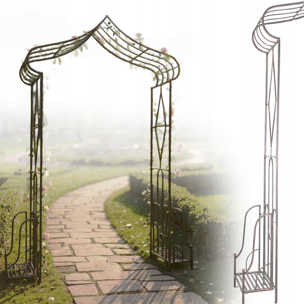 PERGOLA OGRODOWA 173 x 51 x 260 CM ANTYCZNY BRĄZ *1449