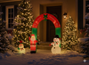 INFLATABLE ARCH WITH SANTA CLAUS AND SNOWMAN LED 240 CM