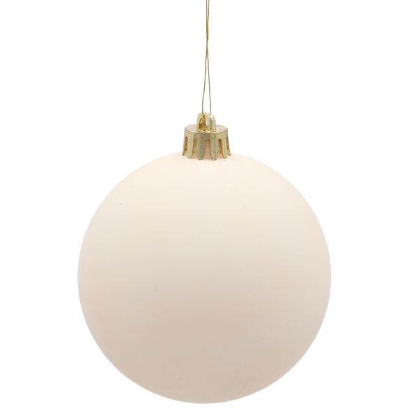 SET OF 4 ORNAMENTS 8 CM IN TUBE CHAMPAGNE/GRAY/WHITE