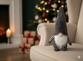 HOLIDAY GNOME 25 CM GREY