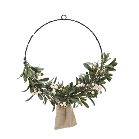 Coroană festivă de 40 cm cu vâsc LED *2084