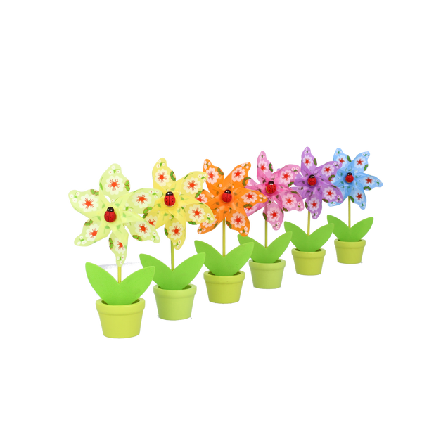 VĚTRÁK S BERUŠKOU 9 x 15 CM MIX 6 BARVY bal=6 ks *0391