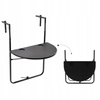 HANGING BALCONY FOLDING TABLE 60 x 64 x 73-78.5 -83.5 BLACK *1022