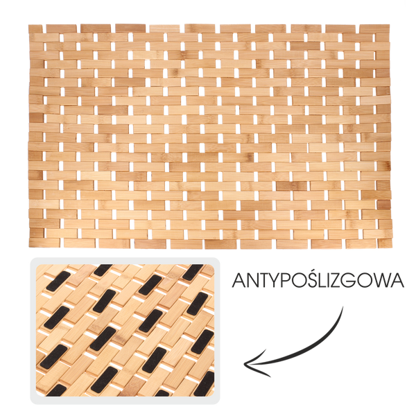 MATA ŁAZIENKOWA BAMBUSOWA "BARBADOS" 50 x 70 CM *3432
