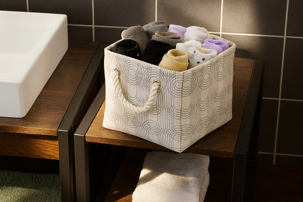 SQUARE BASKET GEOMETRIC SIZE M