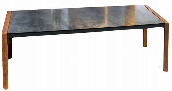 ZESTAW MEBLI ALUMINIOWYCH "ASTANA" (3 OS. SOFA + 2 FOTELE + STOLIK) SZARY + SZARE PODUSZKI *1135