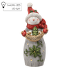 FIGURINE OF THE NATIVITY SCENE - SNOWMAN WITH THE INSCRIPTION "WELCOME" 26 X 22 X 55 CM LED