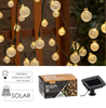 SOLAR GARDEN GARLAND L. 2 + 7.35 M BUBBLE 50 LED WARM WHITE