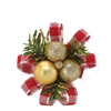 SET OF 3 CHRISTMAS DECORATIONS – BAUBLES WITH PINECONES 10 CM 2 MIXED DESIGNS