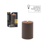 LED CANDLE GREY 7 X 10 CM