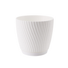 POT COVER MIKA ECO RECYCLED WITH SAUCER 170MM WHITE *1079*