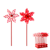 PINWHEEL WITH HEARTS 9 x 27,5 CM WHITE/RED