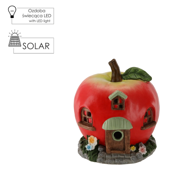 ZÁHRADNÁ FIGÚRKA - DOMEK JABLKO 27 x 26,5 x 29,2 CM LED *7485