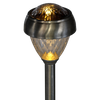 LAMPA SOLARNA LEYA 9,2 x 9,2 x 38 CM SREBRNA CIEPŁY BIAŁY disp=12szt *4238