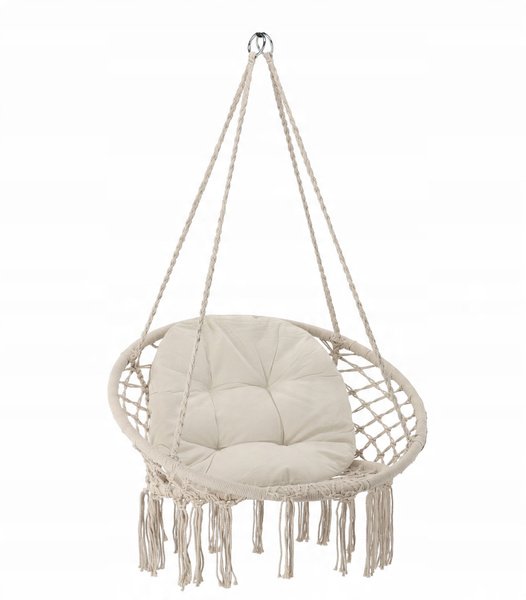 HANGING CHAIR - STORK'S NEST WITH CUSHION BEIGE