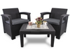 GARDEN FURNITURE SET - ANTHRACITE (2 CHAIRS, TABLE) *0852