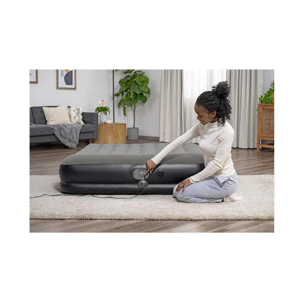 MATERAC DMUCHANY 203 X 152 X 36 CM TRITECH QUEEN SIZE Z WBUDOWANĄ POMPKĄ *0513