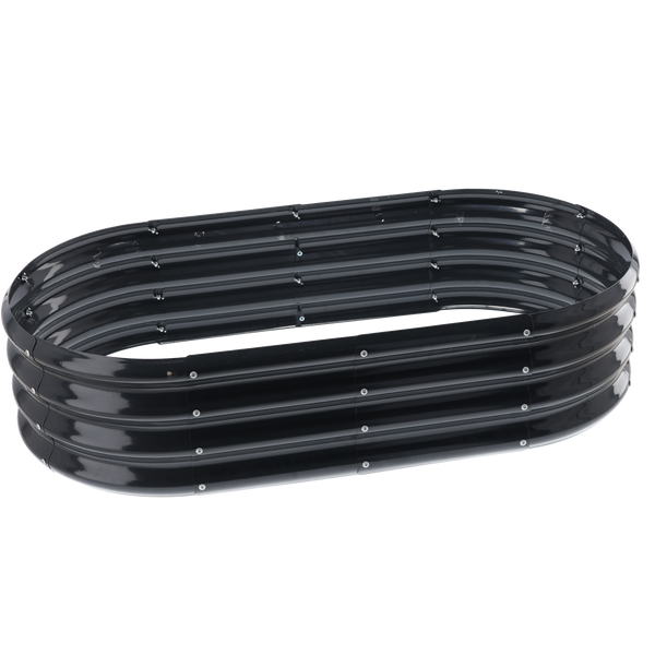 GRZĄDKA WARZYWNO-KWIATOWA 120 X 60 X 30 CM OWALNA ANTRACYT