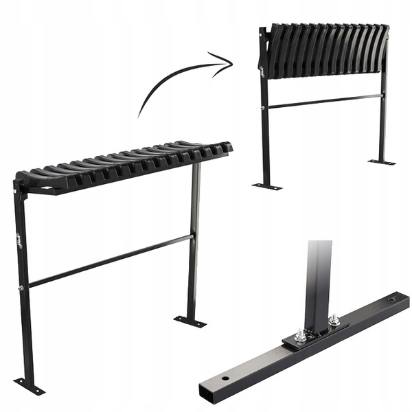FOLDABLE BENCH L 86 CM WITH FOOT - BLACK