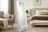 JEWELRY CABINET WITH MIRROR WHITE "GRAND" 41.5 X 36.5 X 147 CM