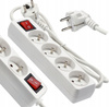 EXTENSION CORD POWER STRIP WITH SWITCH 4 SOCKETS 1.5M WHITE